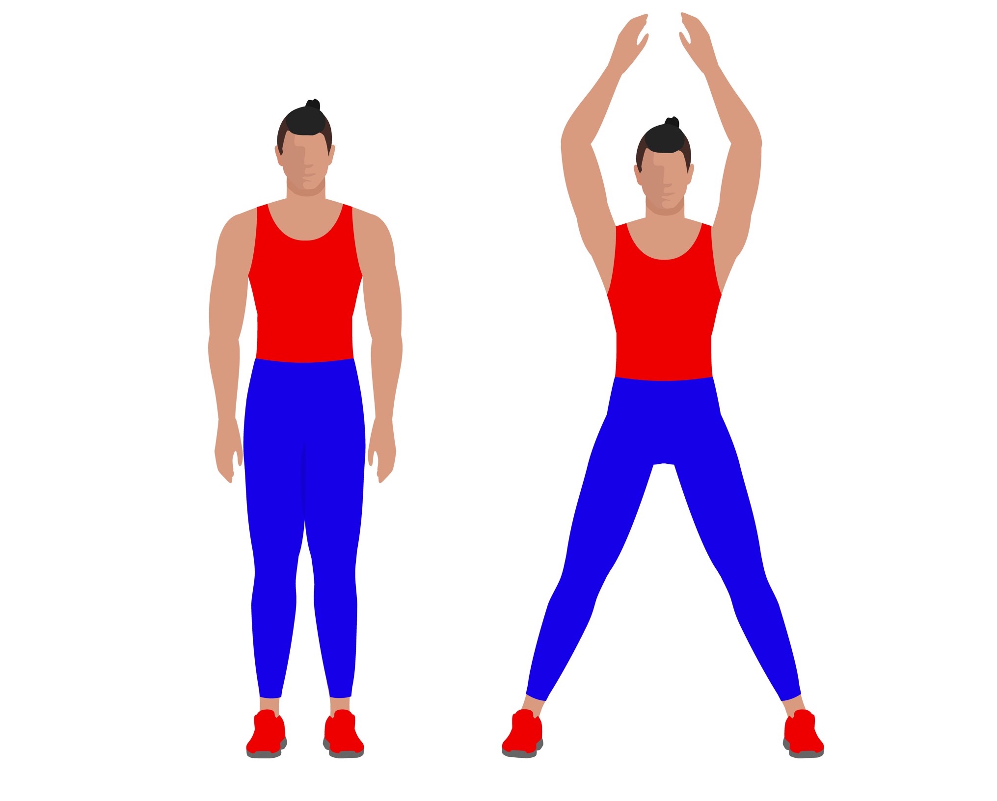 jumping jacks προπόνηση του 1 λεπτού