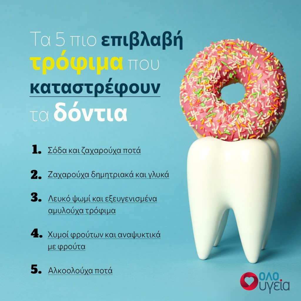 5 πιο επιβλαβή τρόφιμα που καταστρέφουν τα δόντια